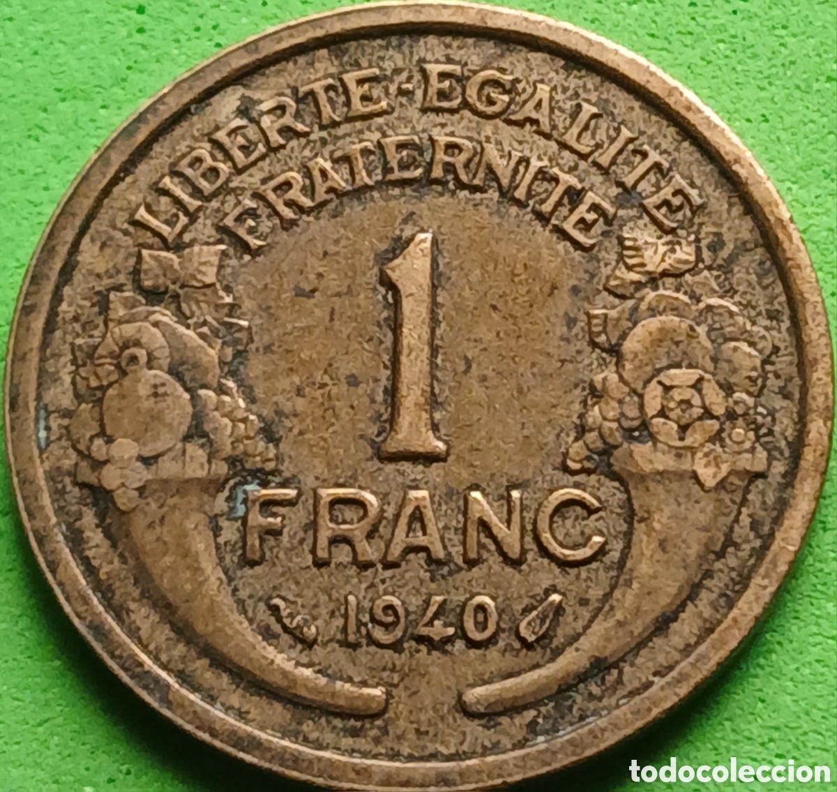 Monedas antiguas de Europa: Francia 1 franco 1940 km#885