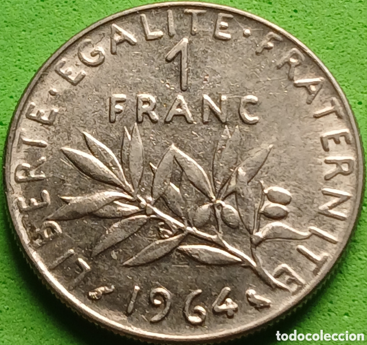 Monedas antiguas de Europa: Francia 1 franco 1964 km#925