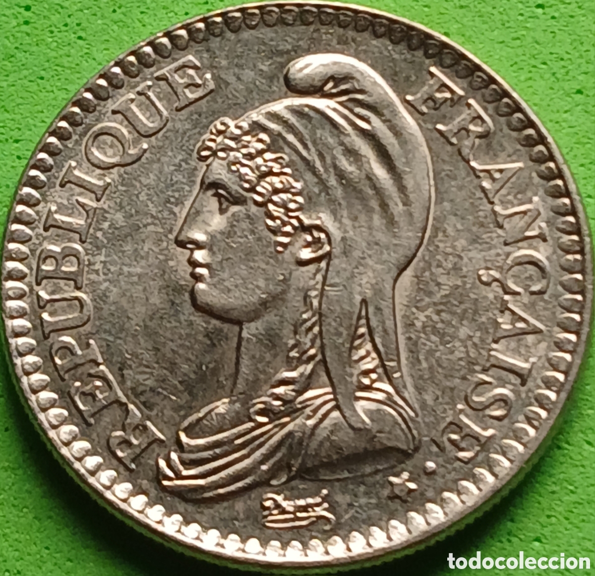 Monedas antiguas de Europa: Francia 1 franco 1992 km#1004 200&deg;aniversario - Rep&uacute;blica Francesa
