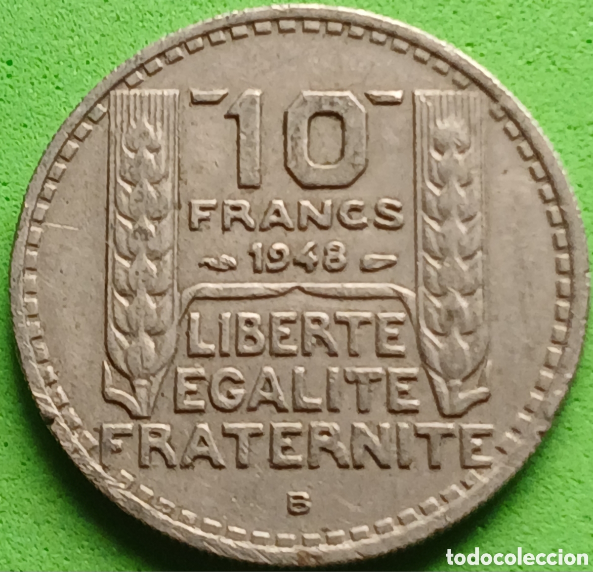 Monedas antiguas de Europa: Francia 10 francos 1948 B Beaumont-le-Roger km#909