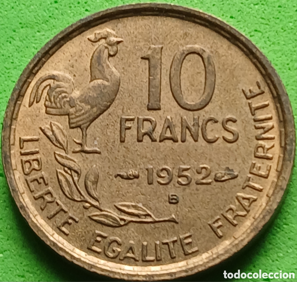 Monedas antiguas de Europa: Francia 10 francos 1952 B Beaumont-le-Roger km#915