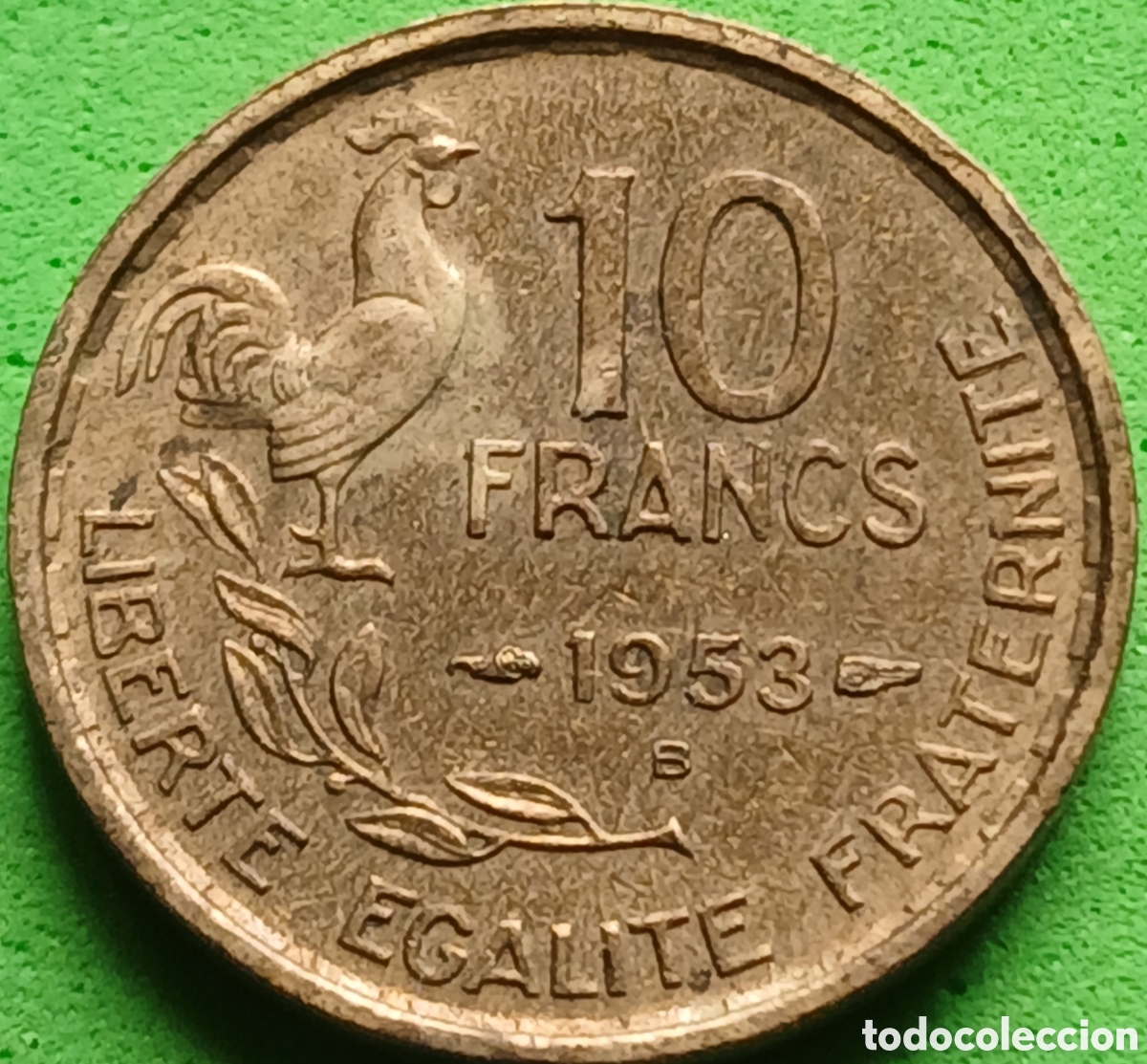Monedas antiguas de Europa: Francia 10 francos 1953 B Beaumont-le-Roger km#915
