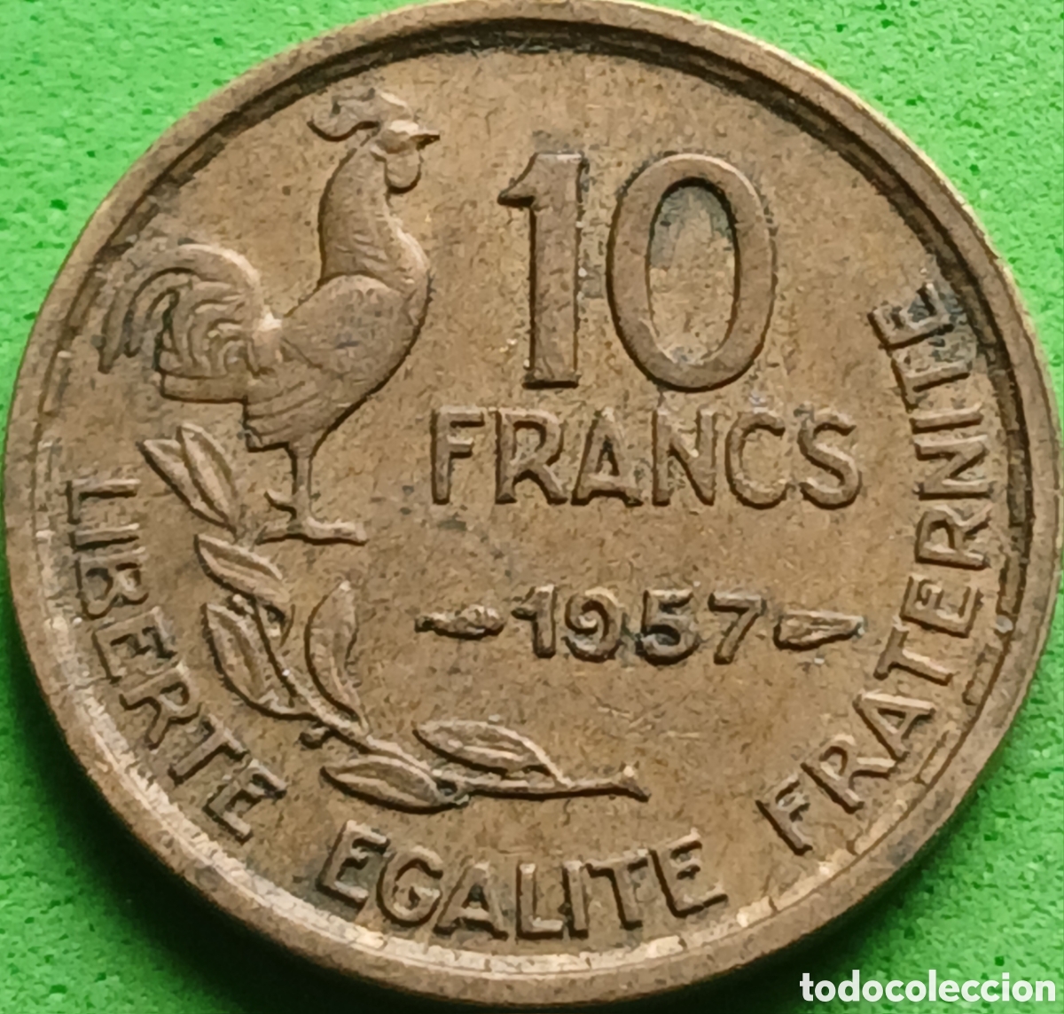 Monedas antiguas de Europa: Francia 10 francos 1957 km#915