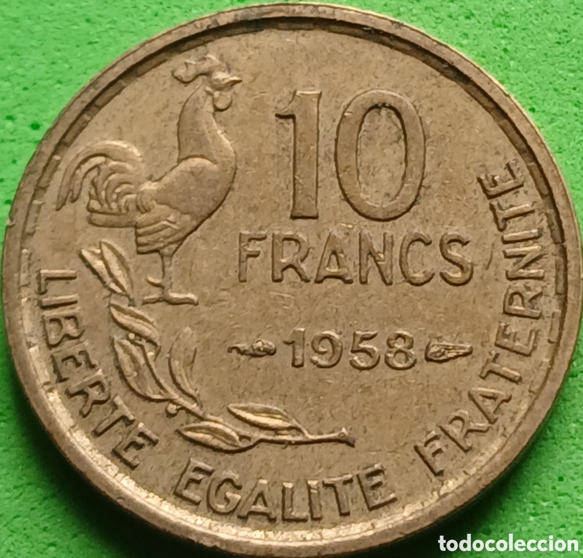 Monedas antiguas de Europa: Francia 10 francos 1958 km#915