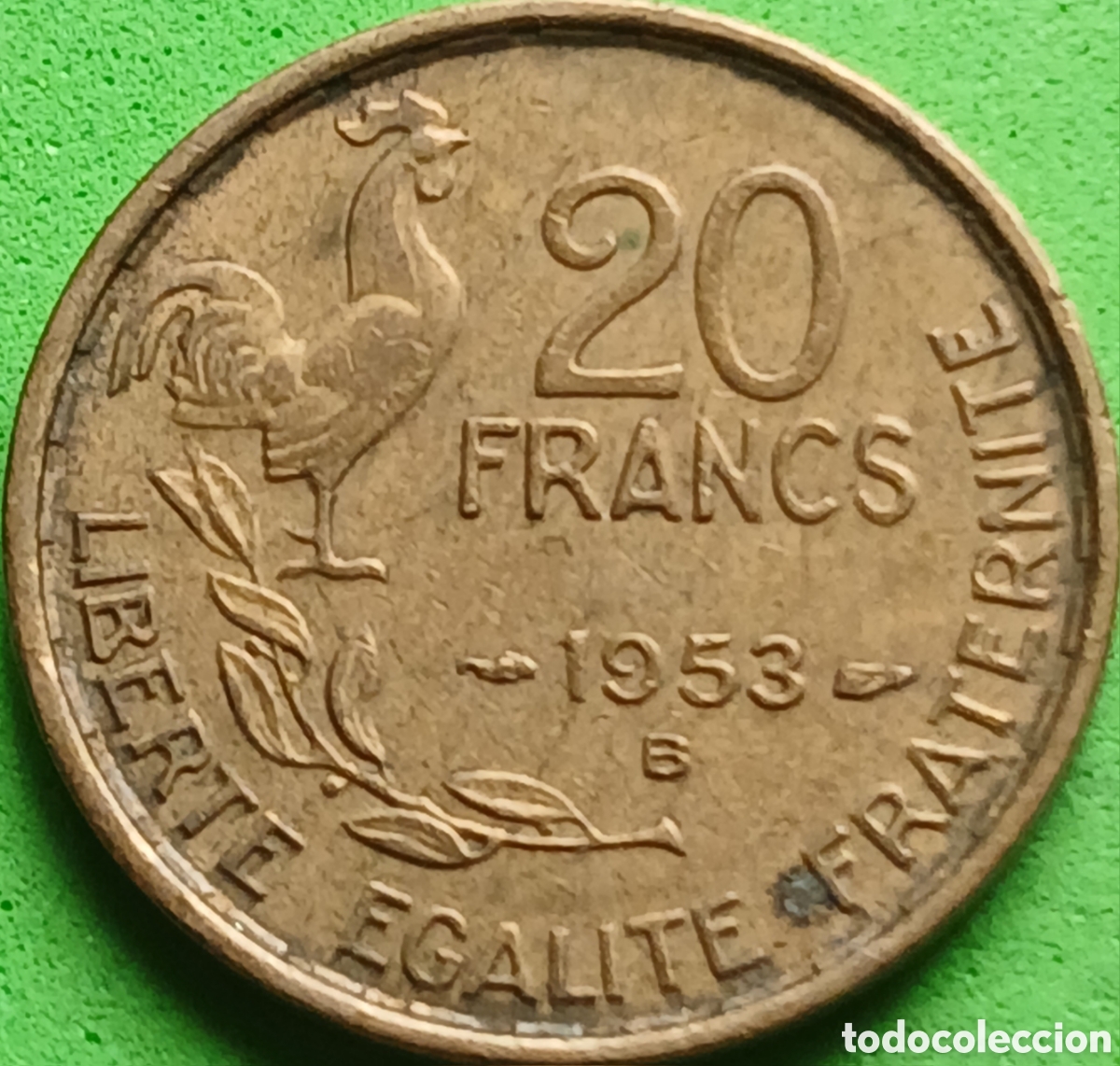 Monedas antiguas de Europa: Francia 20 francos 1953 B Beaumont-le-Roger km#917