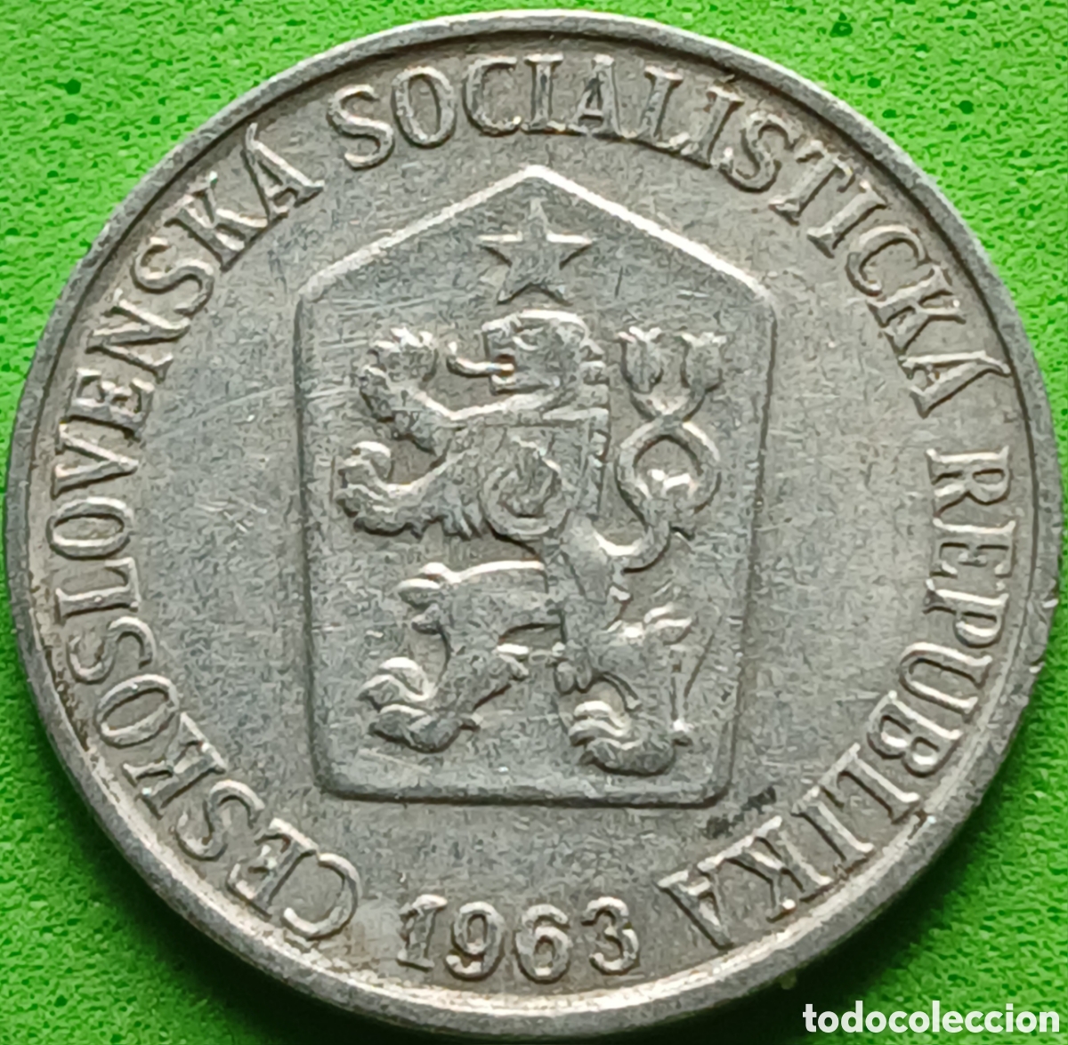 Monedas antiguas de Europa: Checoslovaquia 5 hellers 1963 km#53