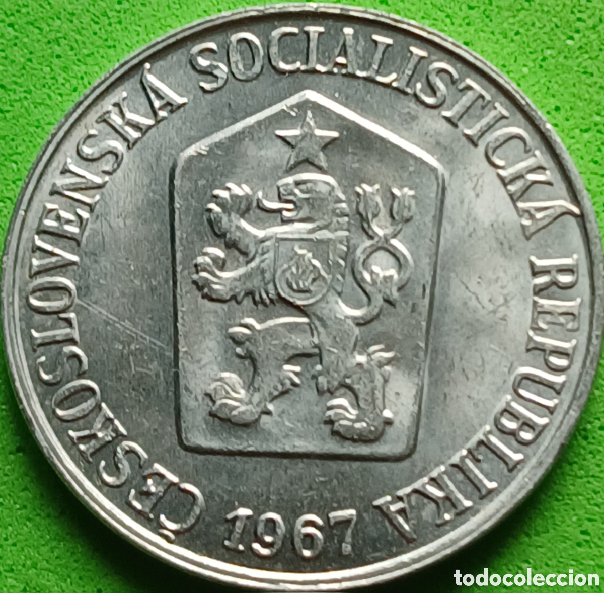 Monedas antiguas de Europa: Checoslovaquia 5 hellers 1967 km#53
