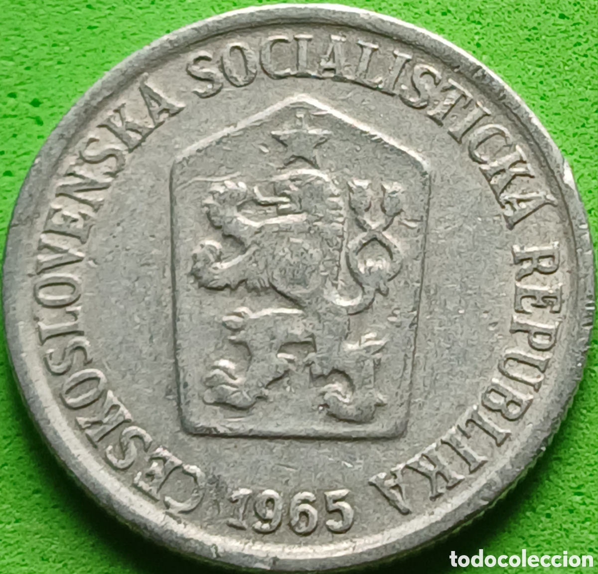 Monedas antiguas de Europa: Checoslovaquia 10 hellers 1965 km#49.1