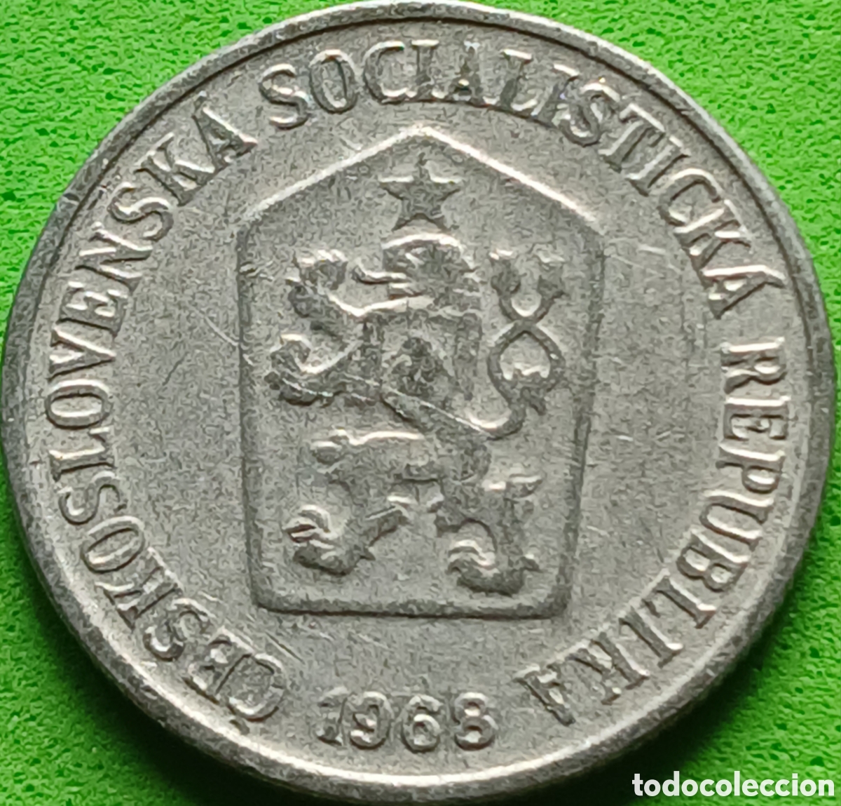 Monedas antiguas de Europa: Checoslovaquia 10 hellers 1968 km#49.1