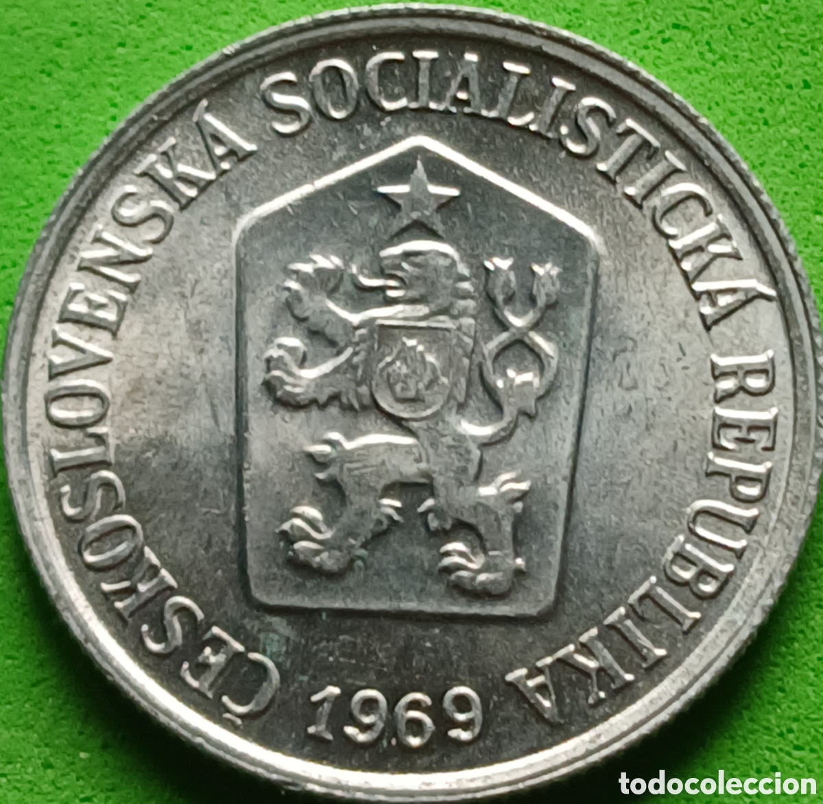 Monedas antiguas de Europa: Checoslovaquia 10 hellers 1969 km#49.1