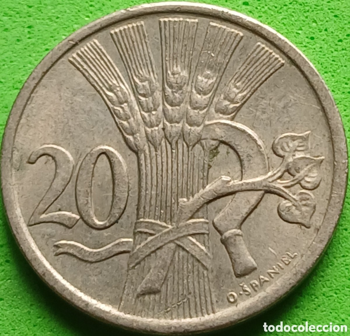 Monedas antiguas de Europa: Checoslovaquia 20 hellers 1924 km#1