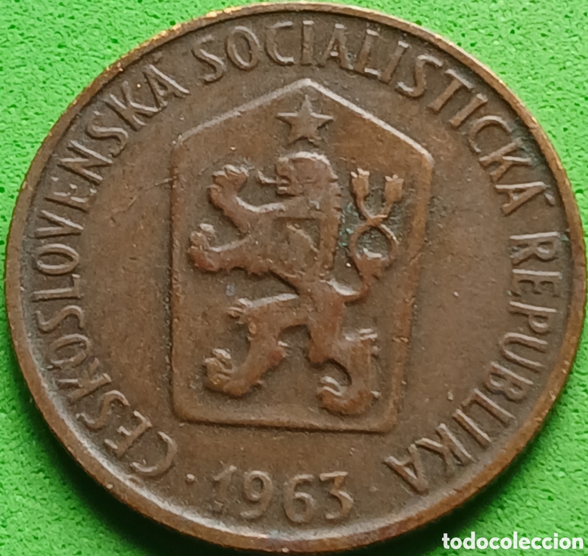 Monedas antiguas de Europa: Checoslovaquia 50 hellers 1963 km#55.1