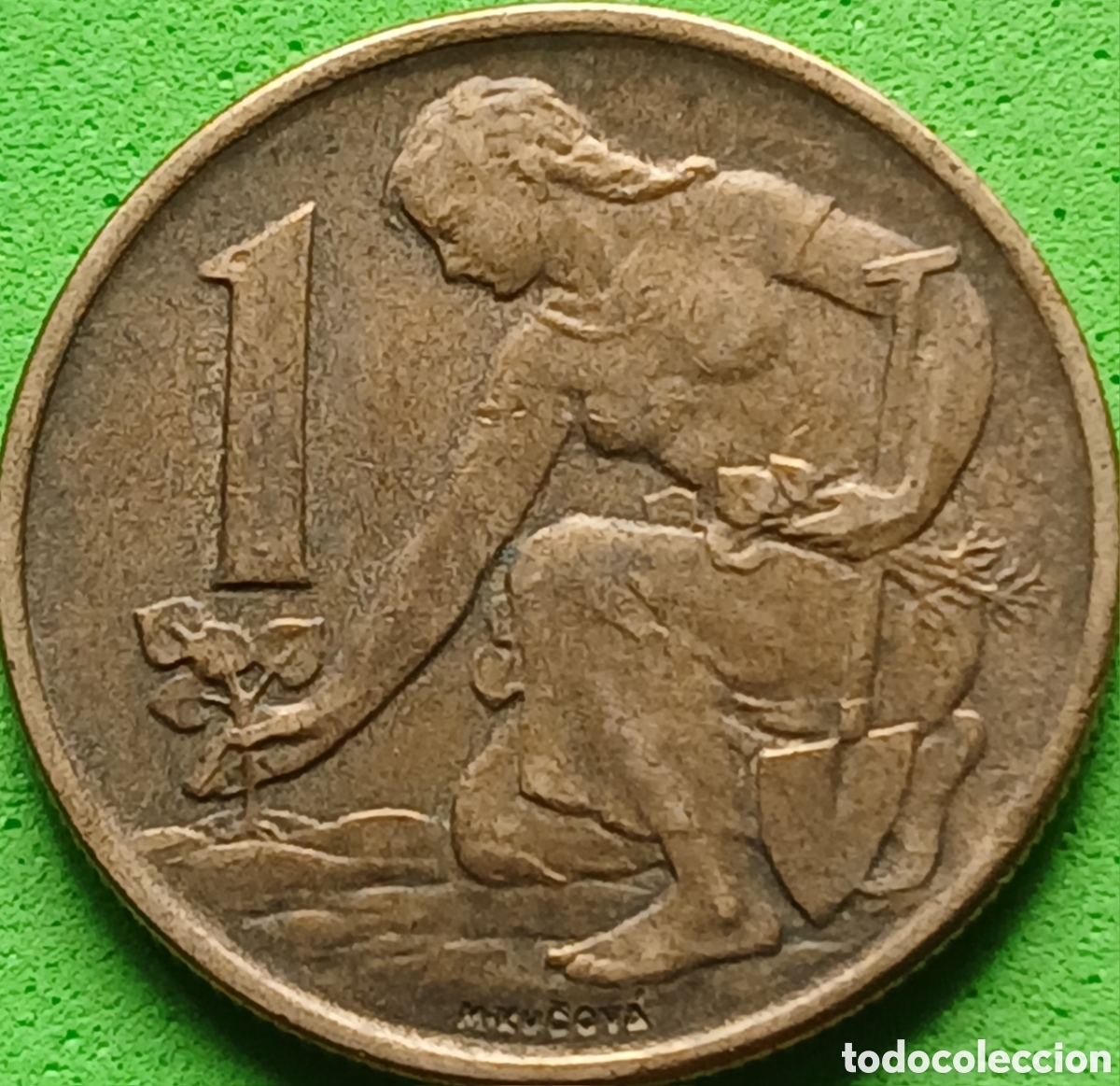 Monedas antiguas de Europa: Checoslovaquia 1 corona 1962 km#50