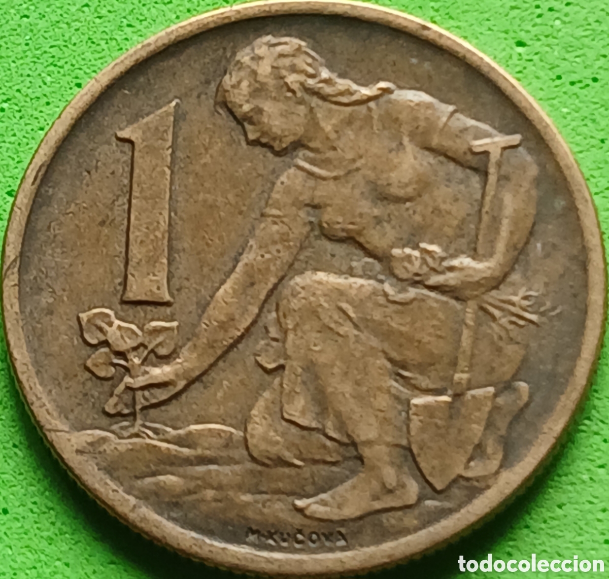 Monedas antiguas de Europa: Checoslovaquia 1 corona 1964 km#50