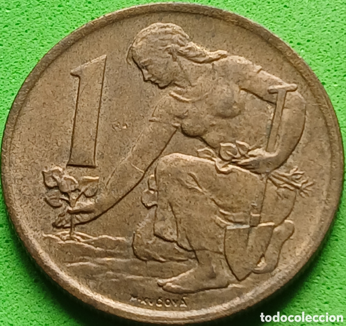 Monedas antiguas de Europa: Checoslovaquia 1 corona 1971 km#50