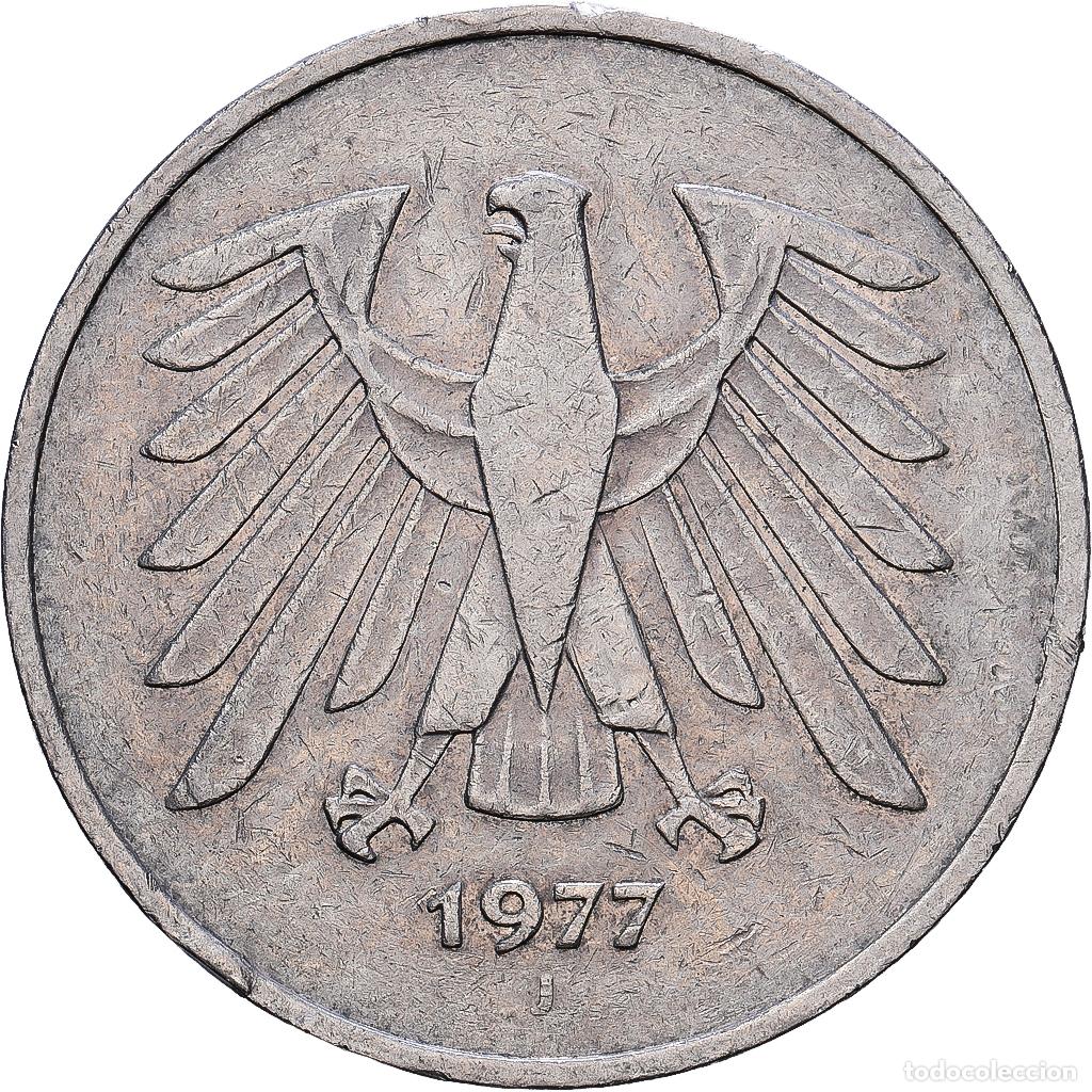 Monedas antiguas de Europa: [#1513931] Alemania, 5 Mark, 1977, Hambourg, Cobre - n&iacute;quel, MBC
