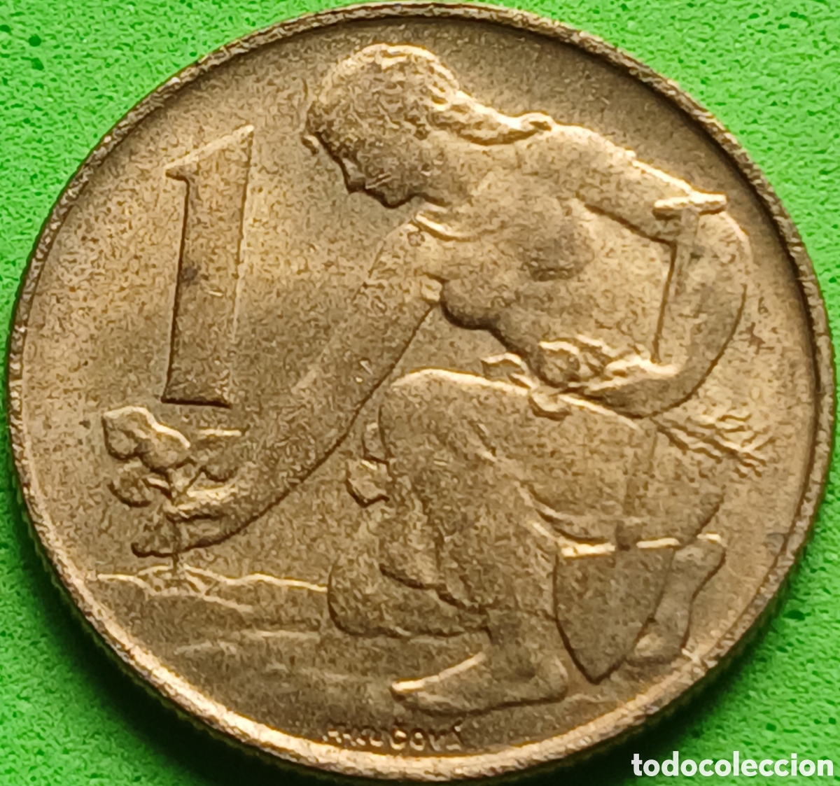 Monedas antiguas de Europa: Checoslovaquia 1 corona 1992 km#151