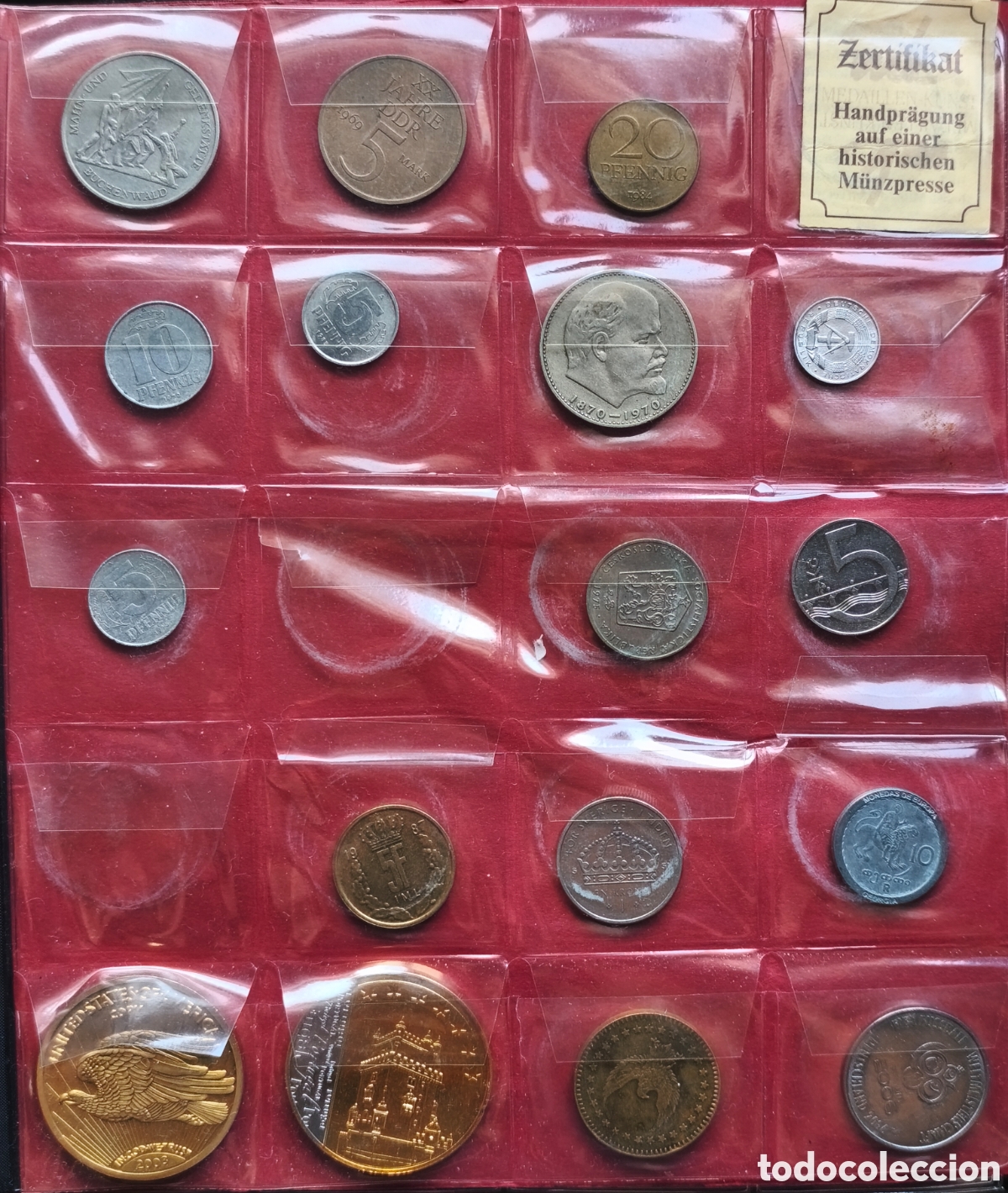 Monedas antiguas de Europa: Album con m&aacute;s de 180 monedas internacionales