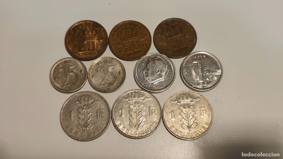 Monedas antiguas de Europa: LOTE DE MONEDAS DE BELGICA - 50 C 1958 1959 1974 - 25 C 1969 1973 - 1 F 1959 1969 1970 1994 1996