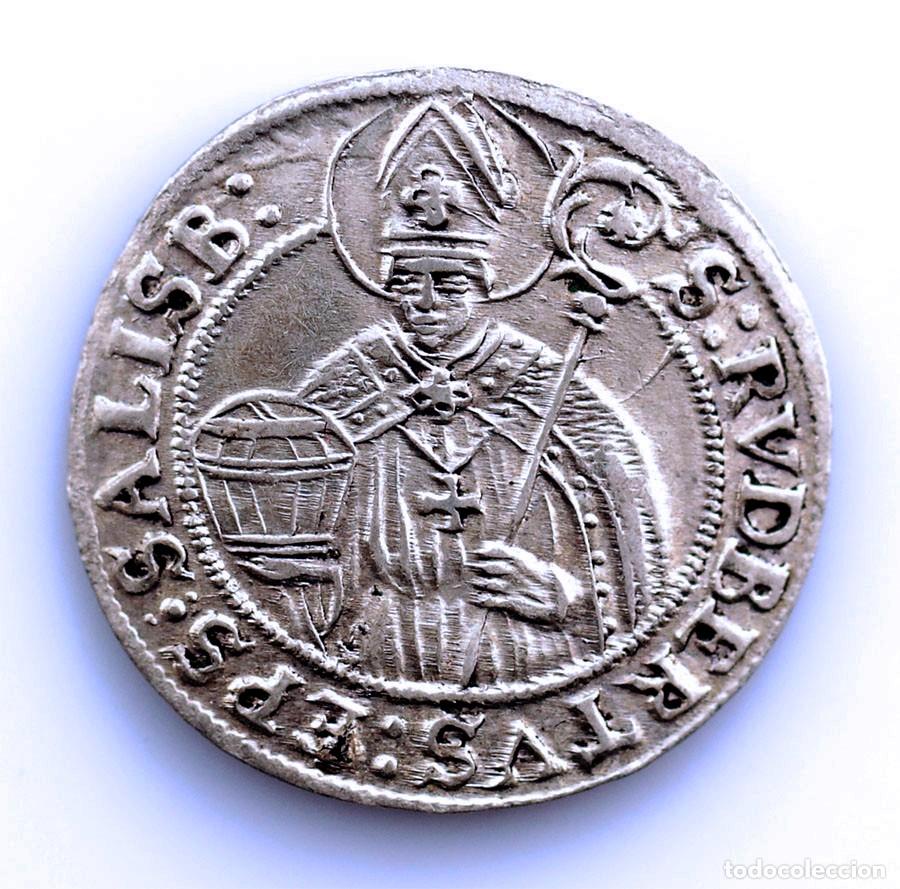 Monedas antiguas de Europa: SC-Austria-Salzburgo (Obispado) Jonh Ernest. 3 kreuzer de 1681 EBC/XF Plata 1,7g