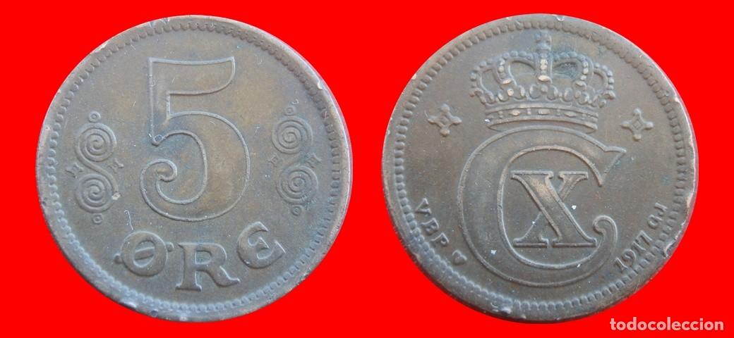Monedas antiguas de Europa: 5 ORE 1917 DINAMARCA-155677