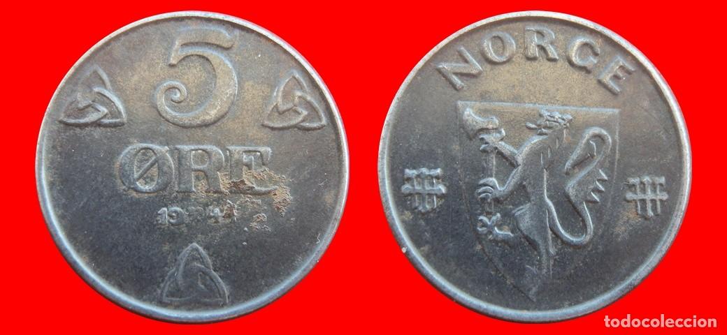 Monedas antiguas de Europa: 5 ORE 1944 HIERRO NORUEGA-155679