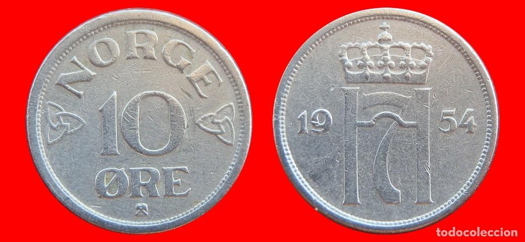 Monedas antiguas de Europa: 10 ORE 1954 NORUEGA-155689