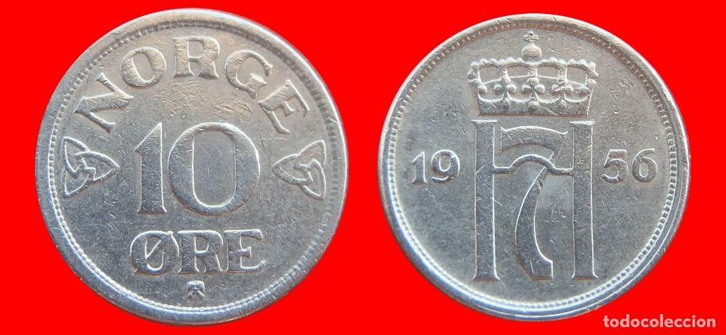 Alte M&uuml;nzen aus Europa: 10 ORE 1956 NORUEGA-155690