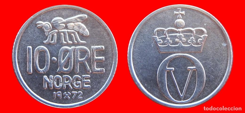 Alte M&uuml;nzen aus Europa: 10 ORE 1972 NORUEGA-155691