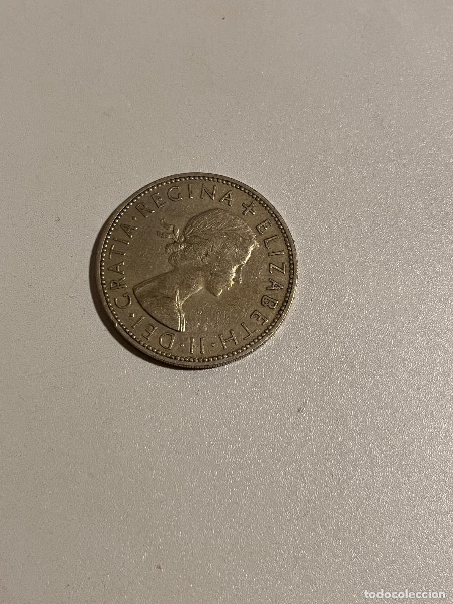 Monedas antiguas de Europa: MEDIA CORONA BRIT&Aacute;NICA REINA ISABEL II 1962