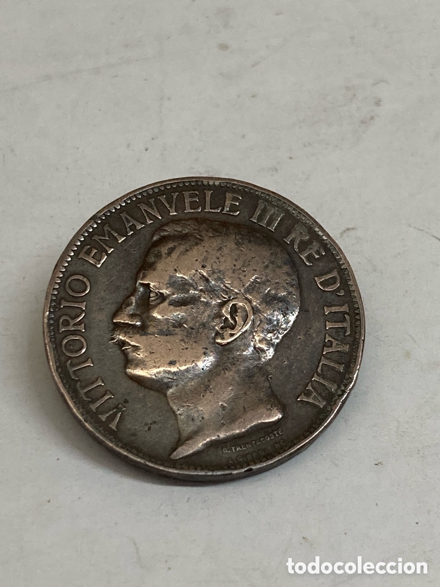 Monedas antiguas de Europa: Moneda conmemorativa de 10 centesimi de Italia de 1911