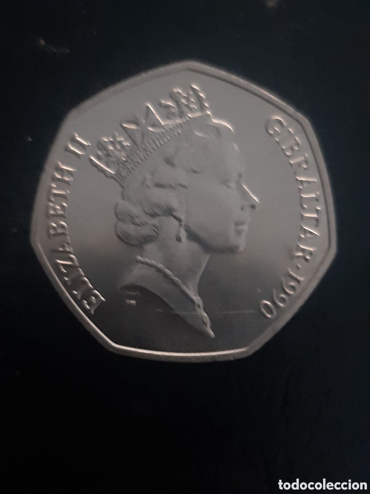 Monedas antiguas de Europa: Moneda gibraltar 50p.1990