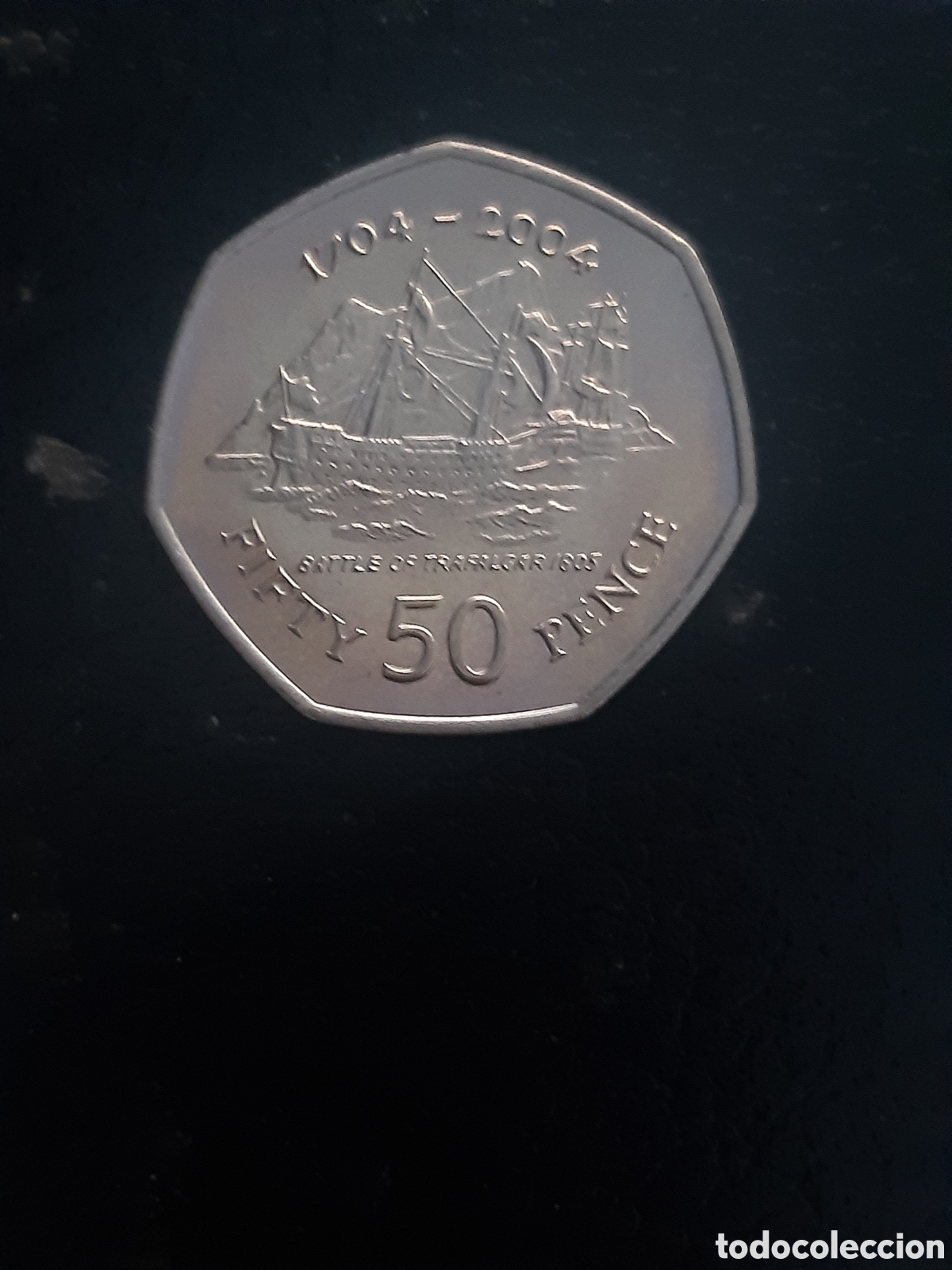 Monedas antiguas de Europa: Moneda gibraltar 50p.2004 - Foto 2
