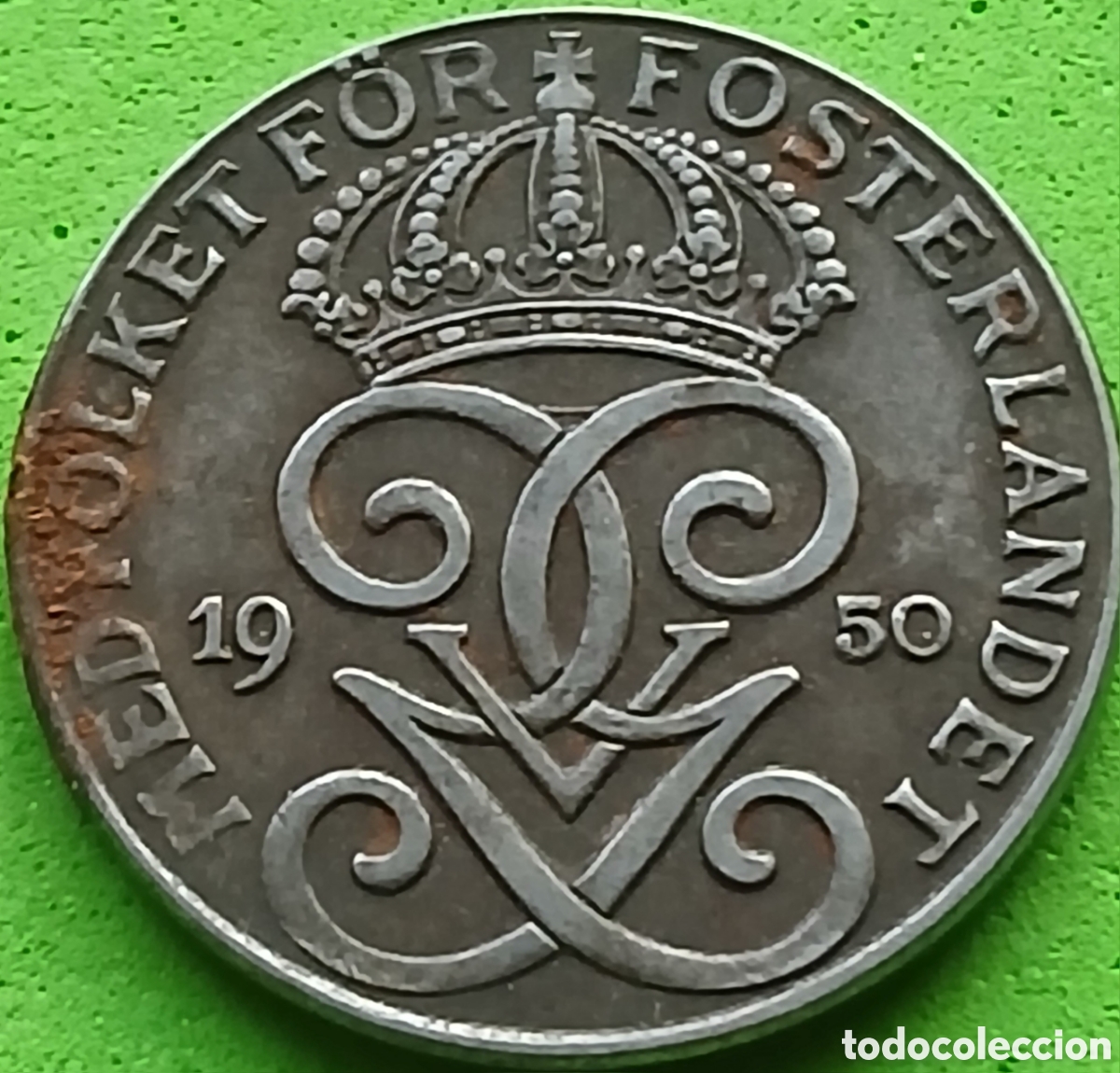 Monedas antiguas de Europa: Suecia 2 ore 1950 km#811