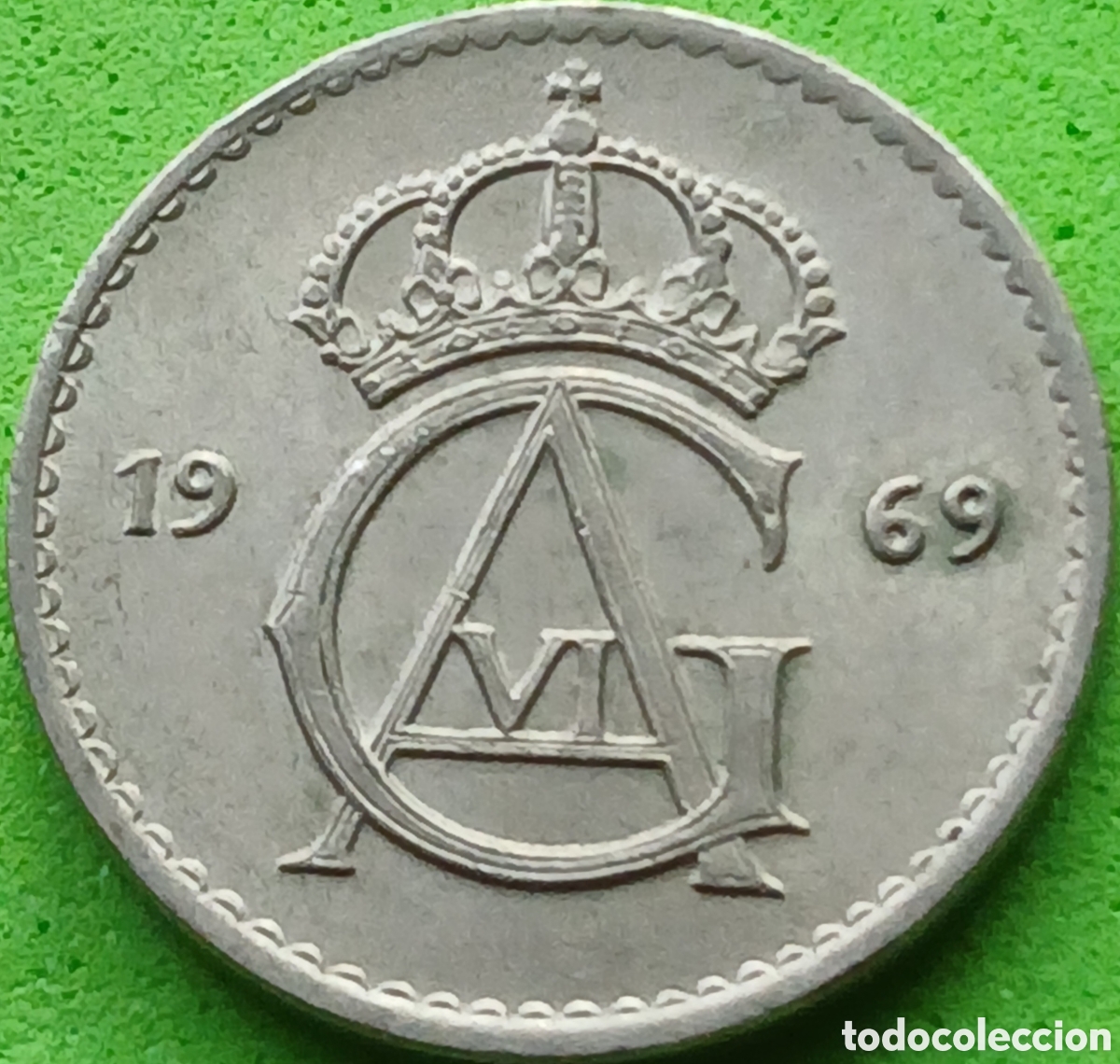 Monedas antiguas de Europa: Suecia 25 ore 1969 km#836