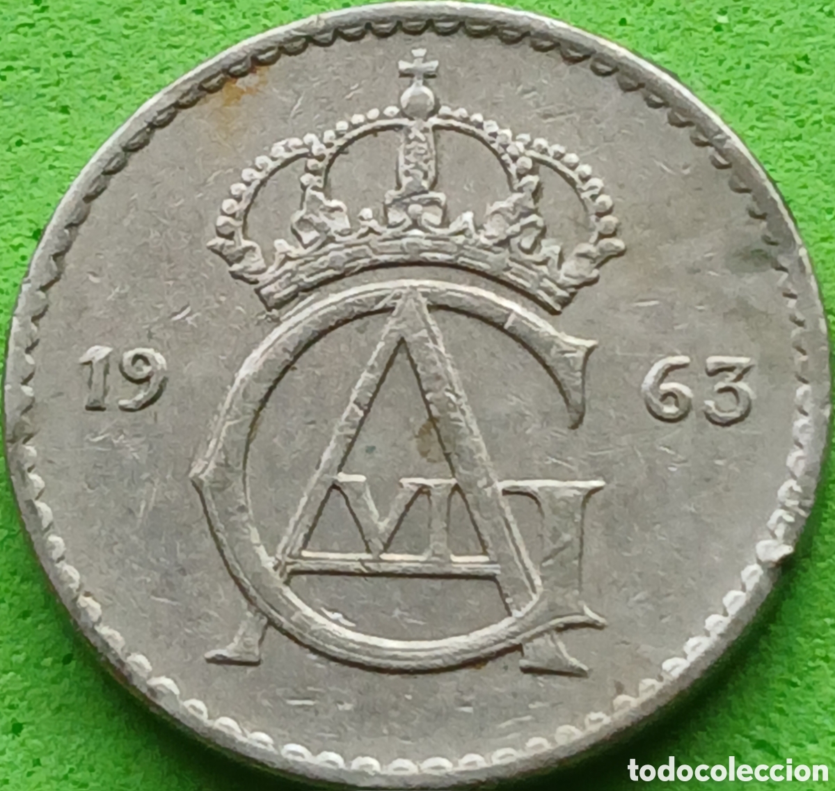 Monedas antiguas de Europa: Suecia 25 ore 1963 km#836