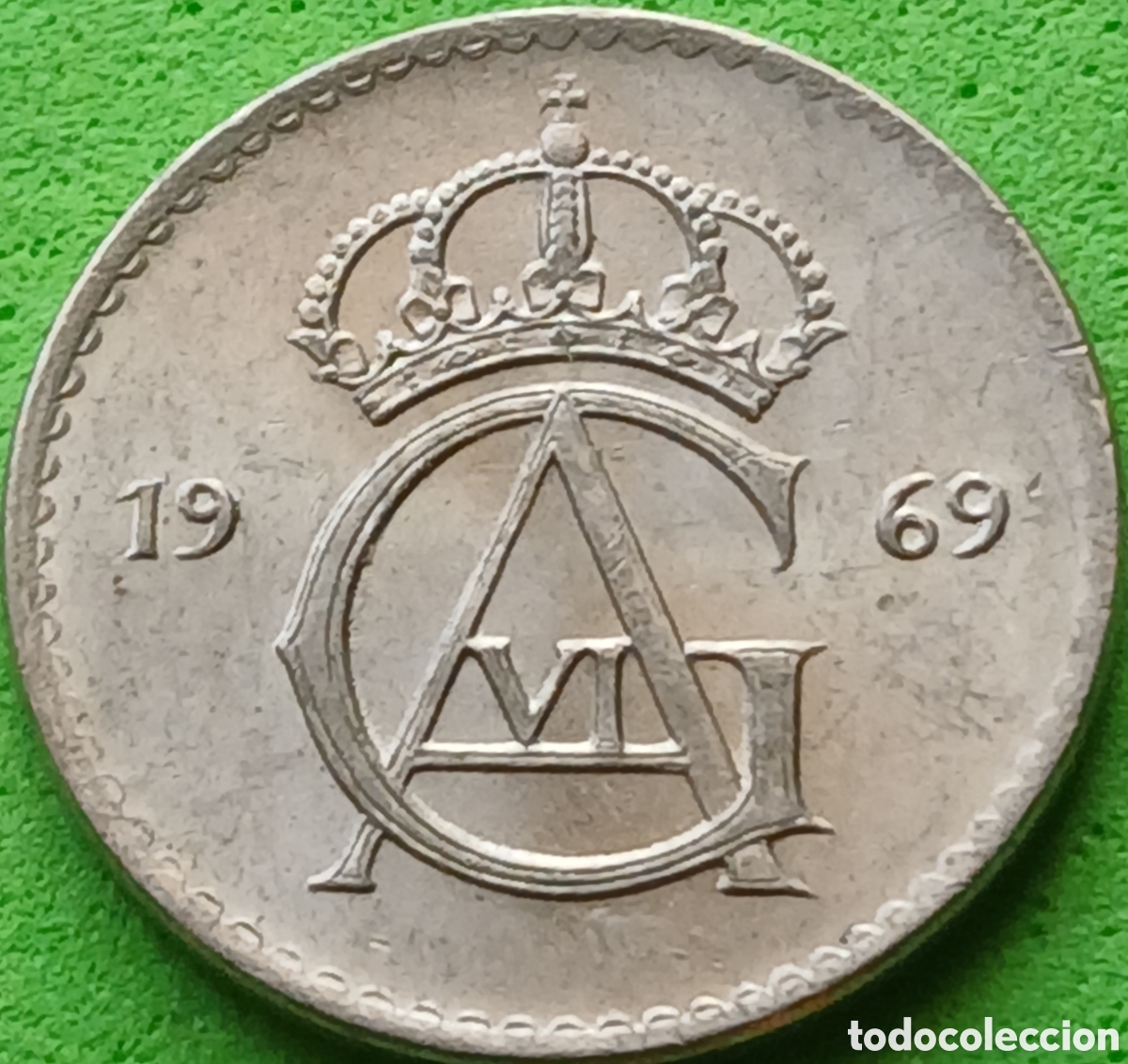 Monedas antiguas de Europa: Suecia 10 ore 1969 km#835