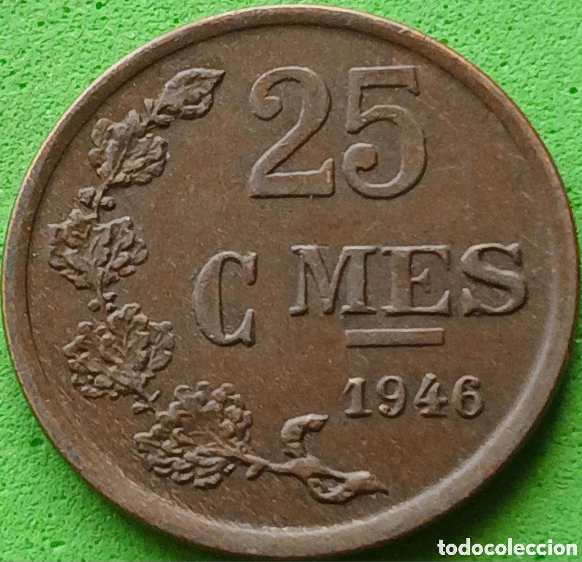 Monedas antiguas de Europa: Luxemburgo 25 c&eacute;ntimos 1946 km#45