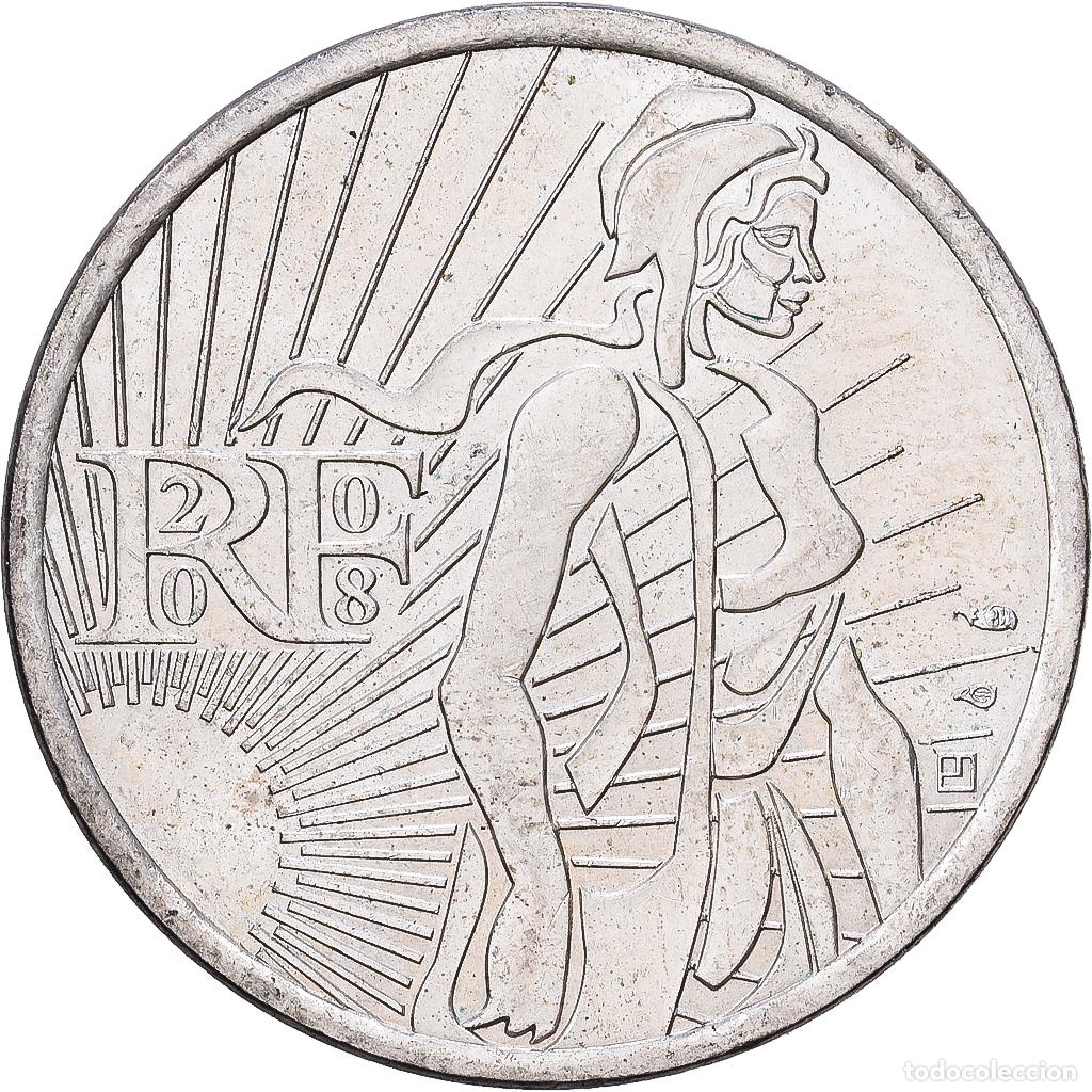 Monedas antiguas de Europa: [#1216090] Francia, 5 Euro, Semeuse, 2008, Paris, Plata, EBC