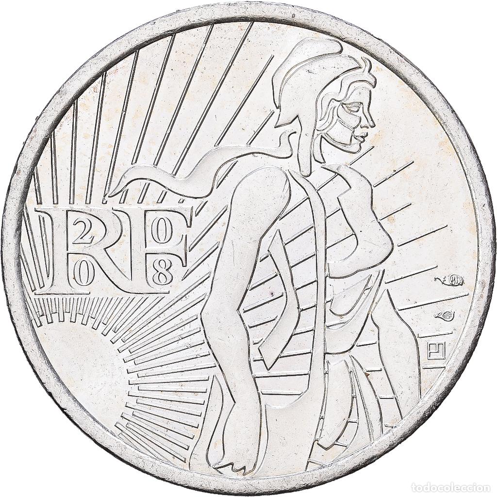 Monedas antiguas de Europa: [#1216089] Francia, 5 Euro, Semeuse, 2008, Paris, Plata, SC