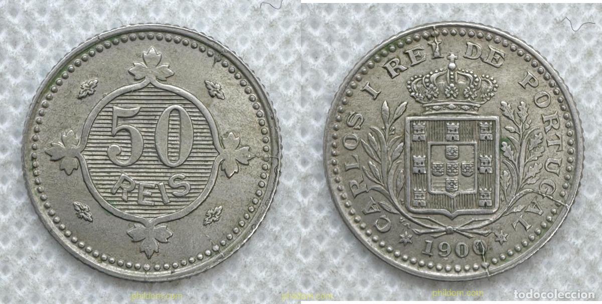 Monedas antiguas de Europa: 5543 PORTUGAL 1900 PORTUGAL 50 REIS 1900