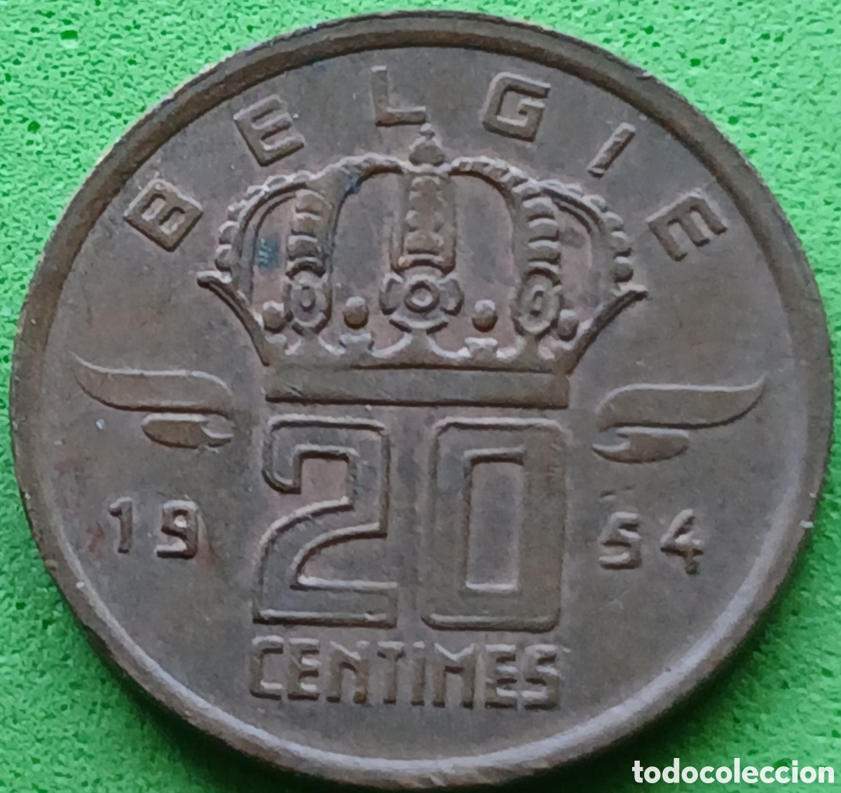 Monete antiche di Europa: B&eacute;lgica 20 c&eacute;ntimos 1954 km#147 Belgie