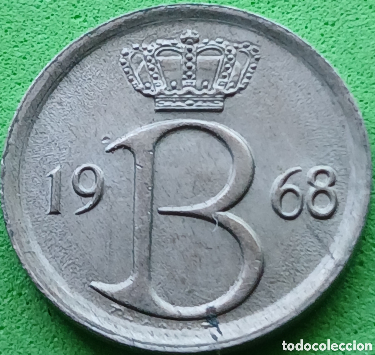 Monedas antiguas de Europa: B&eacute;lgica 25 c&eacute;ntimos 1968 km#154 Belgie