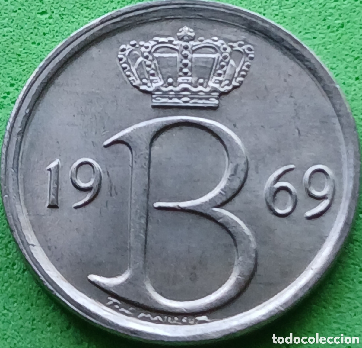 Monedas antiguas de Europa: B&eacute;lgica 25 c&eacute;ntimos 1969 km#154 Belgie