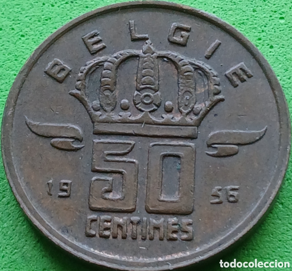 Monedas antiguas de Europa: B&eacute;lgica 50 c&eacute;ntimos 1956 km#149 Belgie