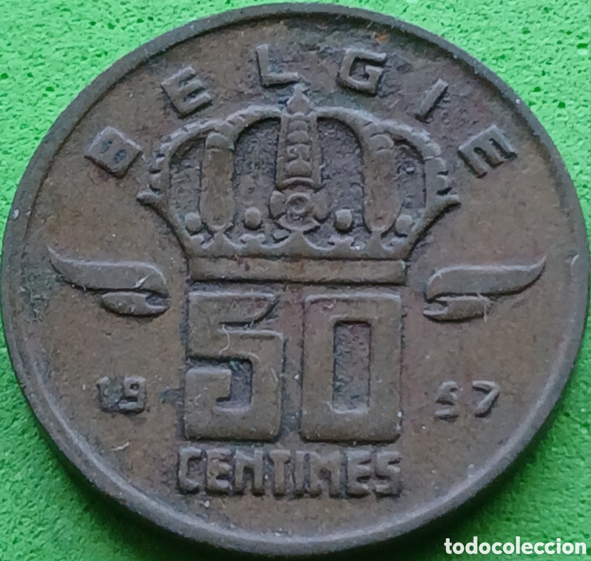 Monedas antiguas de Europa: B&eacute;lgica 50 c&eacute;ntimos 1957 km#149 Belgie