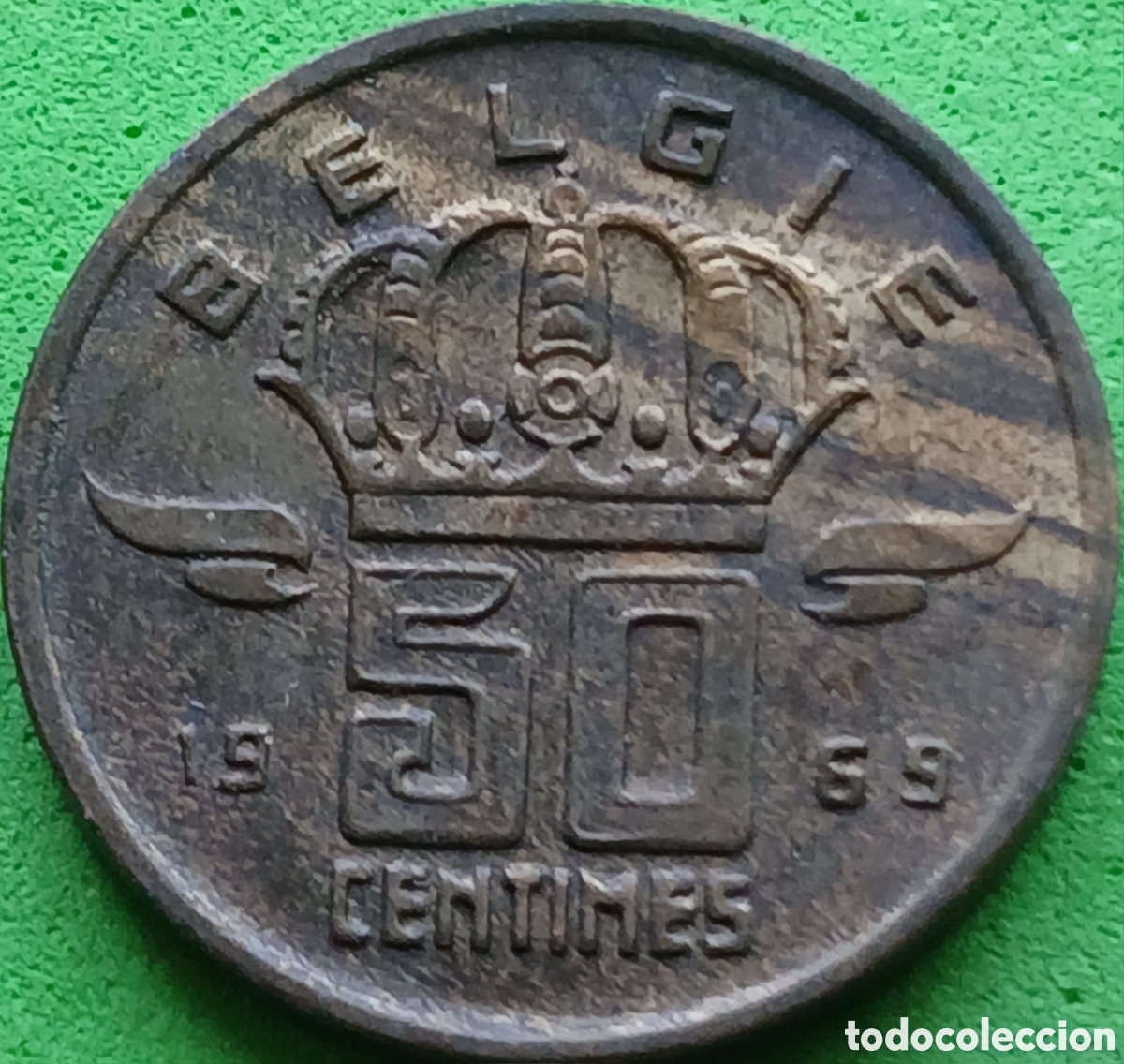 Monedas antiguas de Europa: B&eacute;lgica 50 c&eacute;ntimos 1969 km#149 Belgie
