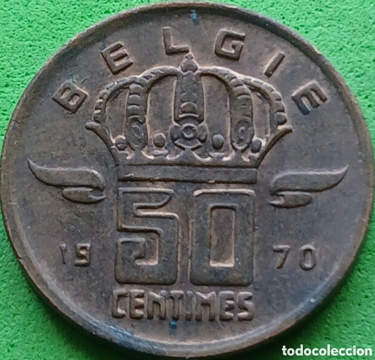 Monedas antiguas de Europa: B&eacute;lgica 50 c&eacute;ntimos 1970 km#149 Belgie