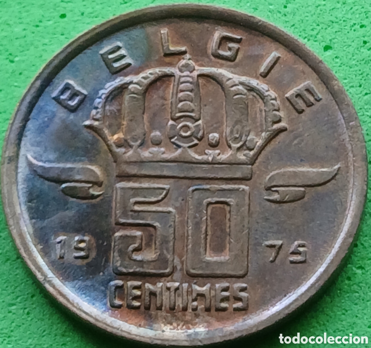 Monedas antiguas de Europa: B&eacute;lgica 50 c&eacute;ntimos 1975 km#149 Belgie
