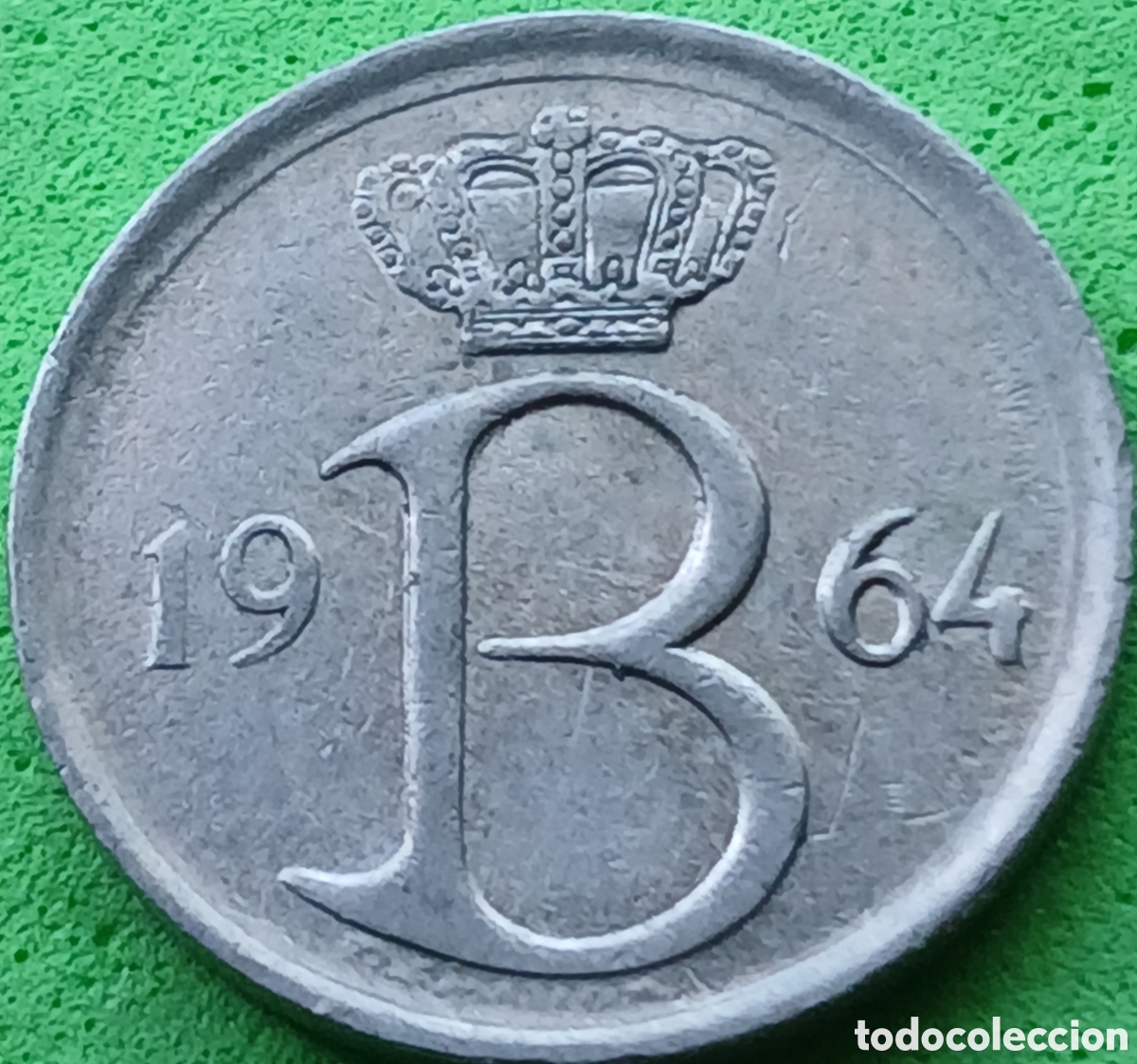 Monedas antiguas de Europa: B&eacute;lgica 25 c&eacute;ntimos 1964 km#153 Belgique